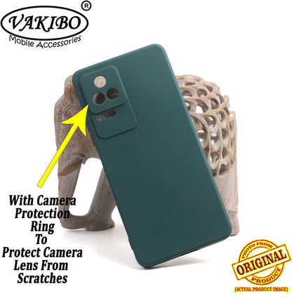 VAKIBO Matte 1.5 MM Thick With Camera Protection Green Coloured Soft TPU Back Cover Case Suitable for Mi Poco F4