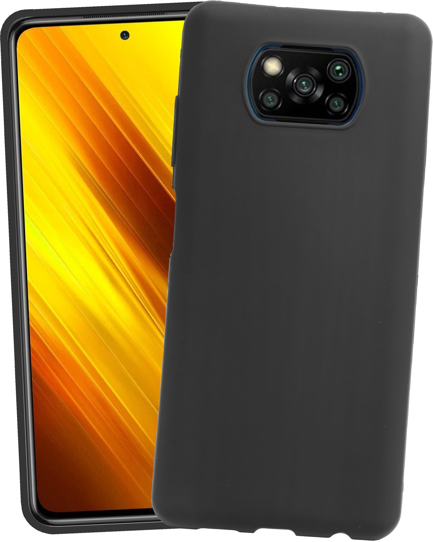 VAKIBO Matte Frosted Black Coloured Soft TPU Back Cover Case Suitable for Mi Poco X3 Pro