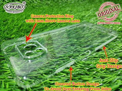 VAKIBO Super Premium Soft TPU Transparent Case With Dustplug,Side Grip,Corner Protection,lanyard Cuts,Camera Protection Suitable for Poco X3