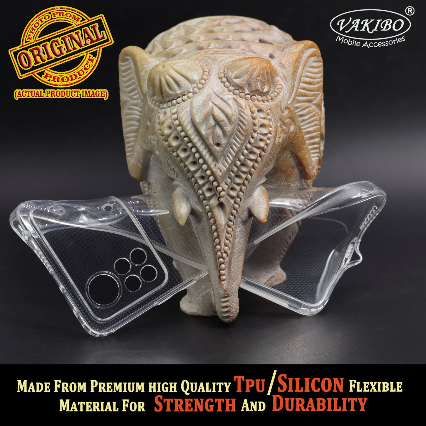 VAKIBO Super Premium Soft TPU Transparent Case With Dustplug,Side Grip,Corner Protection,lanyard Cuts,Camera Protection Suitable for Mi Poco X4 Pro