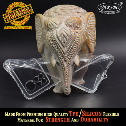 VAKIBO Super Premium Soft TPU Transparent Case With Dustplug,Side Grip,Corner Protection,lanyard Cuts,Camera Protection Suitable for Mi Poco X4 Pro