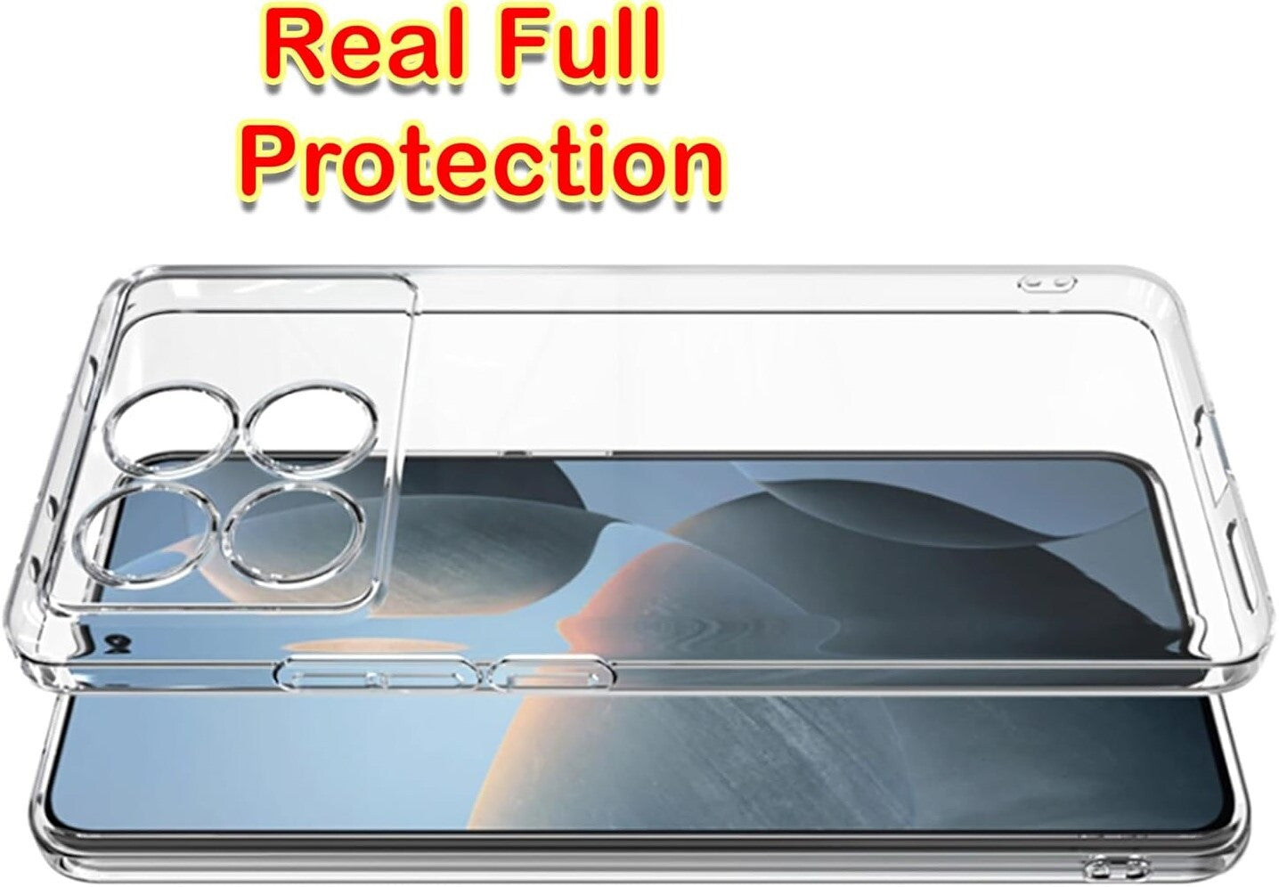VAKIBO Premium Clear 2MM Thick Transparent Soft TPU Rubber Back Cover Case With Camera Protection Suitable for Mi Poco X6 Pro