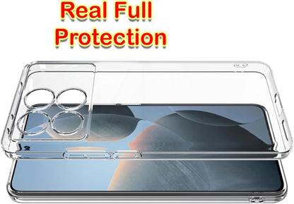 VAKIBO Premium Clear 2MM Thick Transparent Soft TPU Rubber Back Cover Case With Camera Protection Suitable for Mi Poco X6 Pro