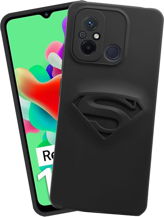 VAKIBO Black Coloured Back Cover Case Suitable for Mi Redmi 12C