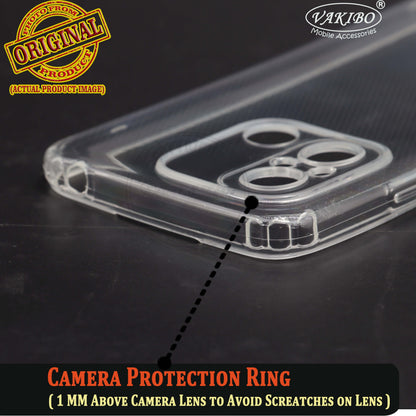 VAKIBO Premium Clear 1.5MM Thick Transparent Soft TPU Rubber Back Cover Case With Camera Protection Suitable for Mi Redmi 12C