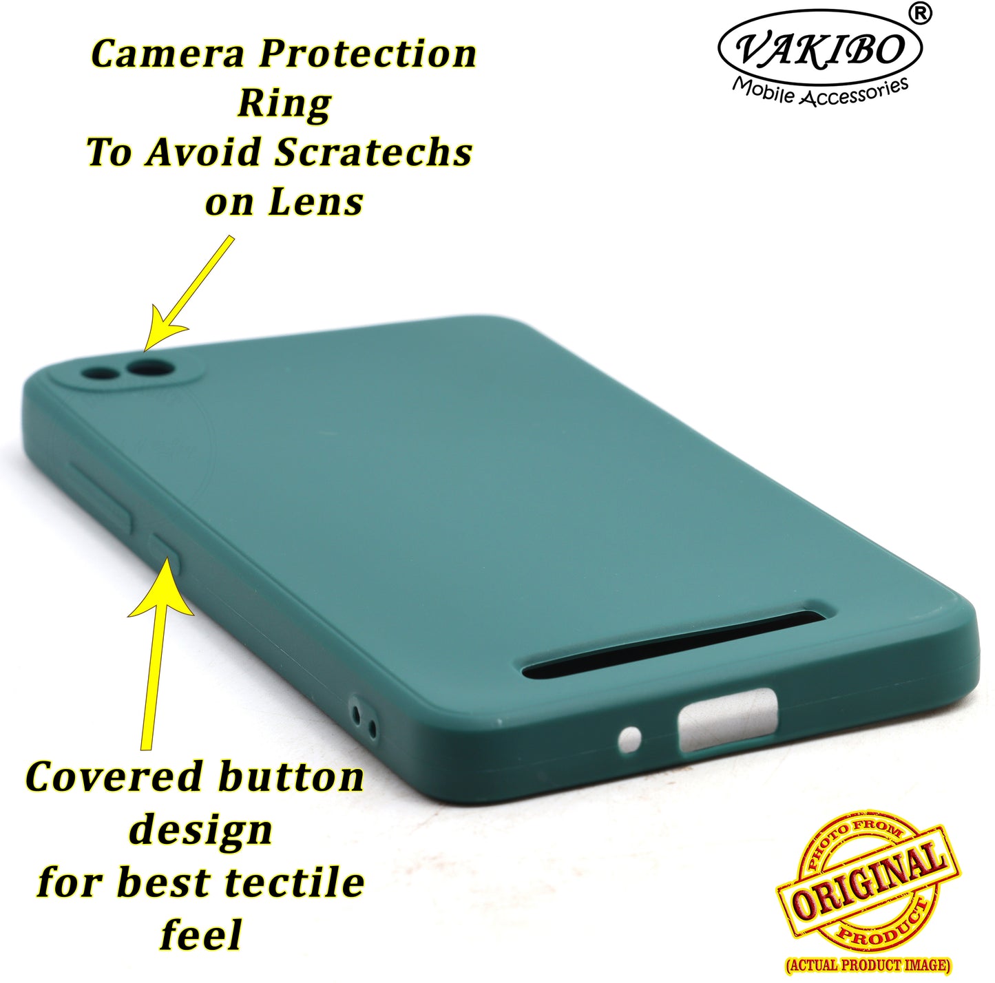 VAKIBO Matte 1.5 MM Thick With Camera Protection Green Coloured Soft TPU Rubber Back Cover Case Suitable for MI Redmi 4A