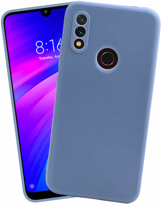 VAKIBO Matte 1.5 MM Thick With Camera Protection Steel Blue Coloured Soft TPU Rubber Back Cover Case Suitable for Mi Redmi 7