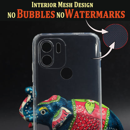 VAKIBO Super Premium Soft TPU Transparent Case With Dustplug,Side Grip,Corner Protection,lanyard Cuts,Camera Protection Suitable for Mi Poco C50