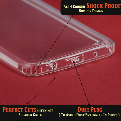 VAKIBO Super Premium Soft TPU Transparent Case With Dustplug,Side Grip,Corner Protection,lanyard Cuts,Camera Protection Suitable for Mi Redmi A2+