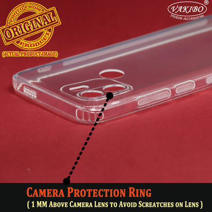 VAKIBO Premium Clear 1.5MM Thick Transparent Soft TPU Rubber Back Cover Case With Camera Protection Suitable for Mi Redmi A1 Plus