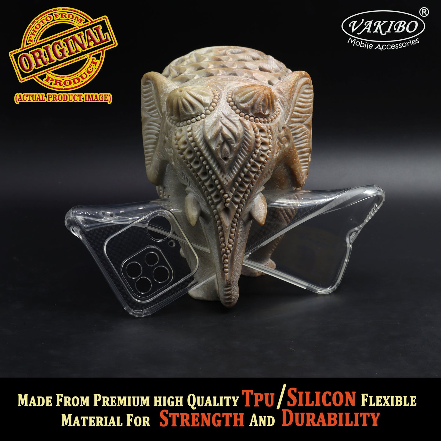 VAKIBO Super Premium Soft TPU Transparent Case With Dustplug,Side Grip,Corner Protection,lanyard Cuts,Camera Protection Suitable for Mi Redmi 10