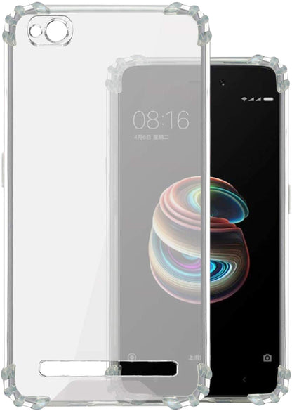 VAKIBO Super Premium Soft TPU Transparent Case With Dustplug,Side Grip,Corner Protection,lanyard Cuts,Camera Protection Suitable for MI Redmi 5A