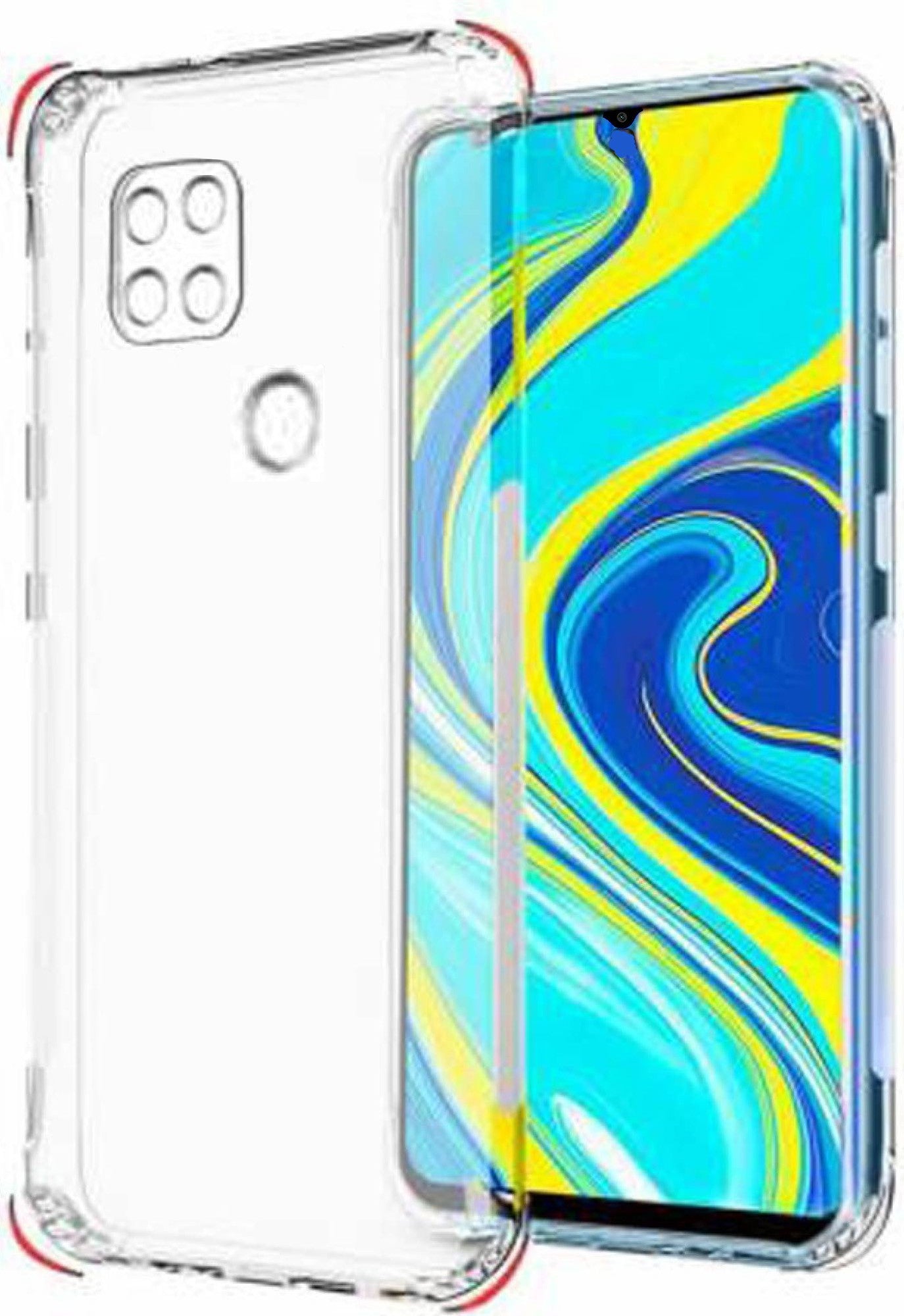 VAKIBO Super Premium Soft TPU Transparent Case With Dustplug,Side Grip,Corner Protection,lanyard Cuts,Camera Protection Suitable for Mi Redmi 9C