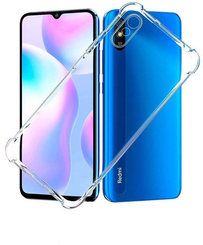 VAKIBO Super Premium Soft TPU Transparent Case With Dustplug,Side Grip,Corner Protection,lanyard Cuts,Camera Protection Suitable for Mi Redmi 9i SPORT
