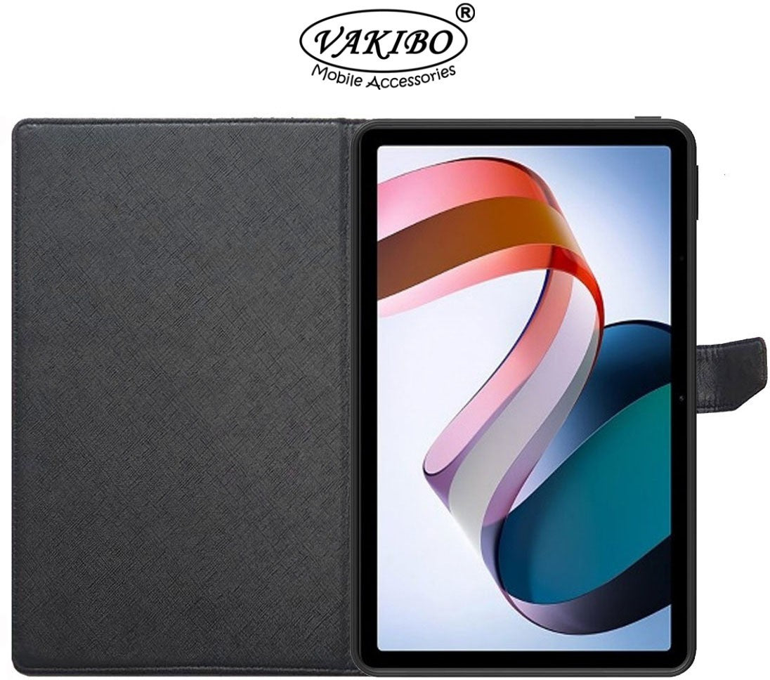 VAKIBO Mercury Premium Blue Coloured made With Canvas and TPU Flip Cover Case Suitable for Mi Redmi Pad