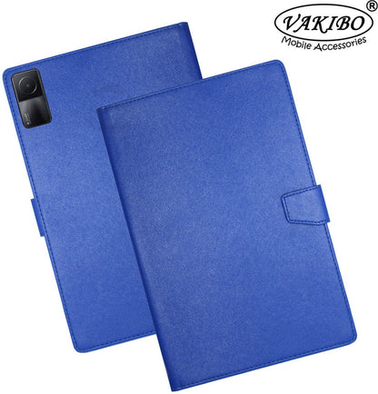 VAKIBO Mercury Premium Blue Coloured made With Canvas and TPU Flip Cover Case Suitable for Mi Redmi Pad