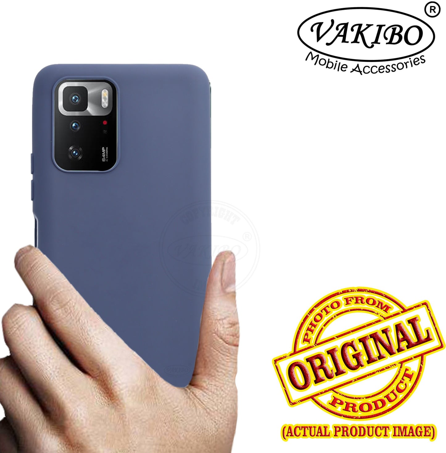 VAKIBO Blue Coloured Back Cover Case Suitable for Mi Redmi Note 10 Pro Max