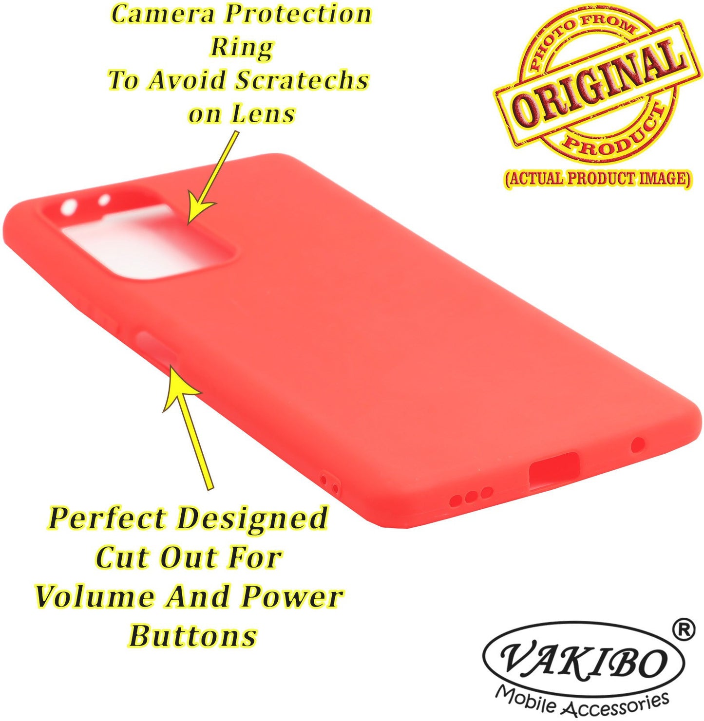 VAKIBO Red Coloured Back Cover Case Suitable for Mi Redmi Note 10 Pro Max