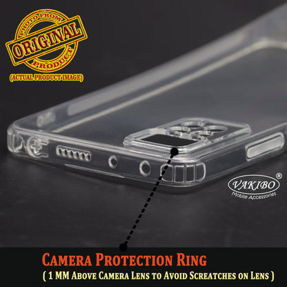 VAKIBO Super Premium Soft TPU Transparent Case With Dustplug,Side Grip,Corner Protection,lanyard Cuts,Camera Protection Suitable for Mi Redmi Note 11 Pro
