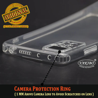 VAKIBO Super Premium Soft TPU Transparent Case With Dustplug,Side Grip,Corner Protection,lanyard Cuts,Camera Protection Suitable for Mi Redmi Note 11 Pro Plus