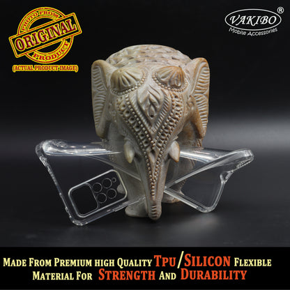 VAKIBO Super Premium Soft TPU Transparent Case With Dustplug,Side Grip,Corner Protection,lanyard Cuts,Camera Protection Suitable for Mi Redmi Note 11 Pro