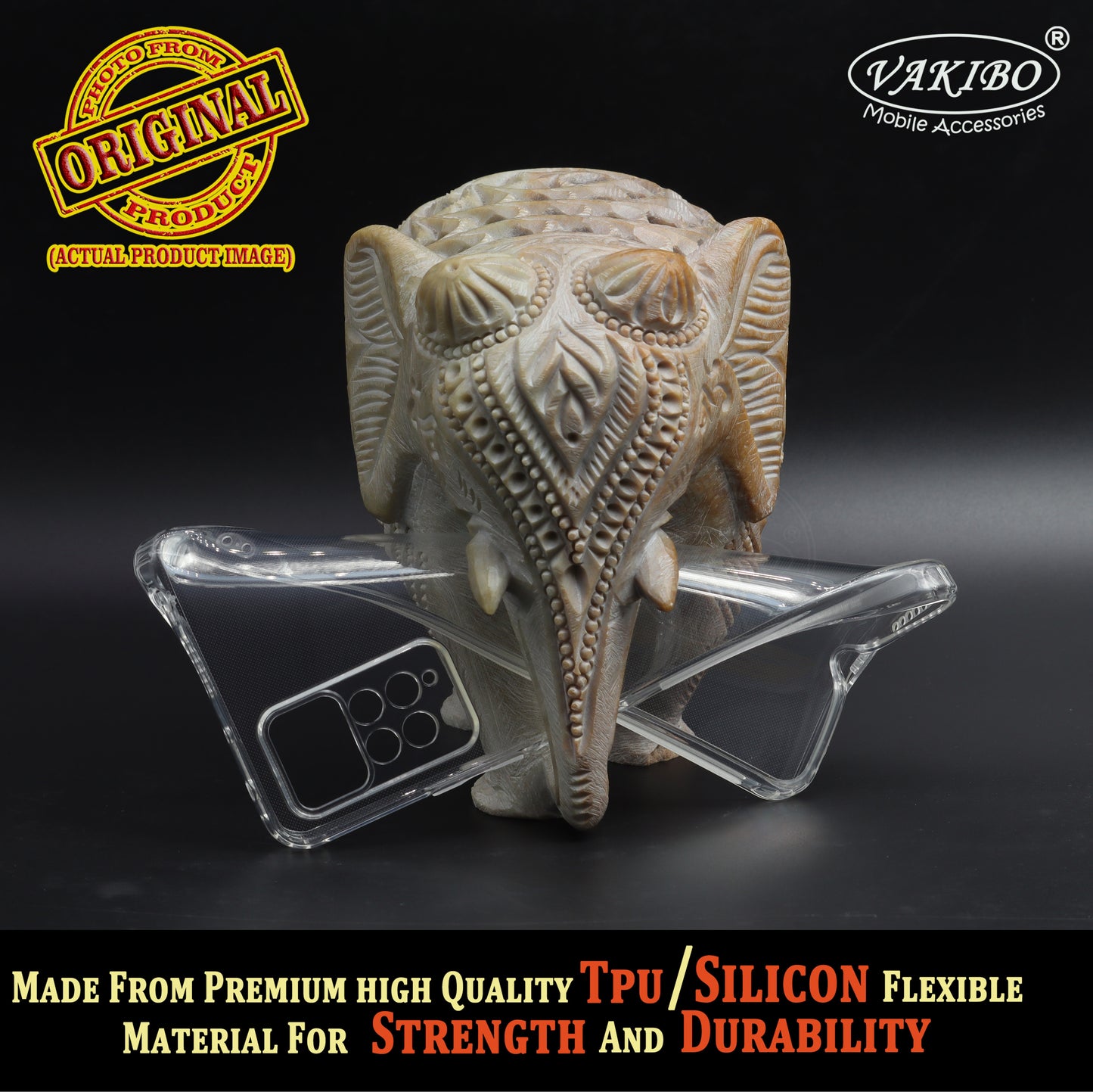 VAKIBO Super Premium Soft TPU Transparent Case With Dustplug,Side Grip,Corner Protection,lanyard Cuts,Camera Protection Suitable for Mi Redmi Note11 Pro +