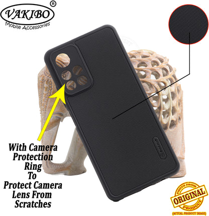 VAKIBO Niukin Dotted Design Black Coloured Soft TPU Rubber Back Cover Case With Camera Protection Ring Suitable for Mi Redmi Note 11T