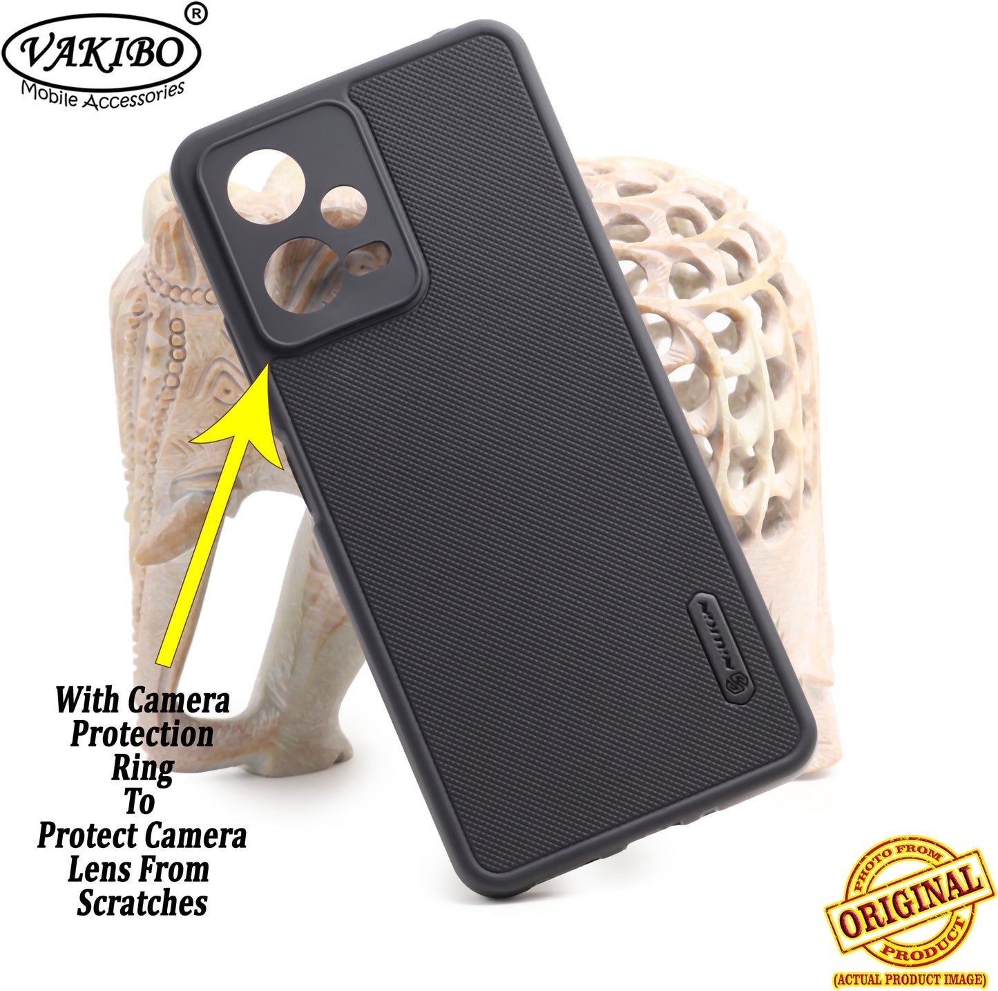 VAKIBO Dotted Black Coloured Made with Silicon Rubber TPU Back Cover Case Suitable for Mi Redmi Note 12