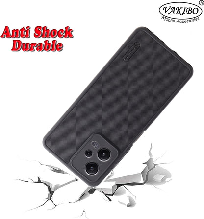 VAKIBO Dotted Black Coloured Made with Silicon Rubber TPU Back Cover Case Suitable for Mi Redmi Note 12