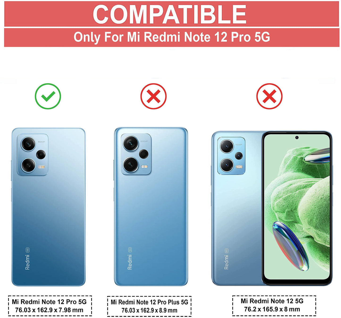 VAKIBO Premium Clear 2MM Thick Transparent Soft TPU Rubber Back Cover Case With Camera Protection Suitable for Mi Redmi Note 12 Pro 5G