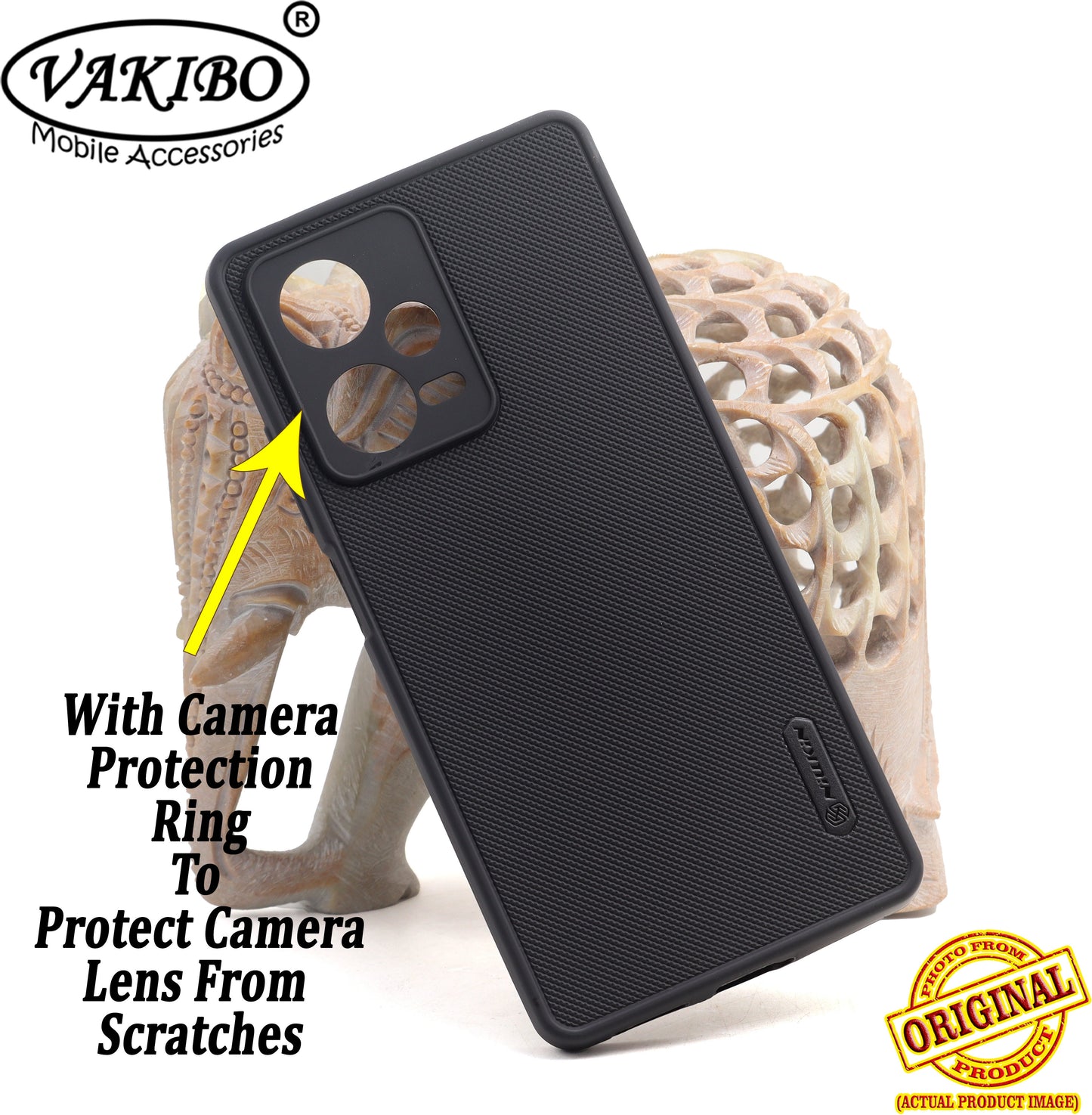 VAKIBO Dotted Black Coloured Made with Silicon Rubber TPU Back Cover Case Suitable for Mi Redmi Note 12 Pro Plus