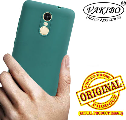 VAKIBO 1.2 MM Thick Green Coloured Soft TPU Rubber Back Cover Case With Camera Protection Ring Suitable for MI Redmi Note 3