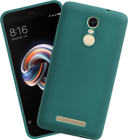 VAKIBO 1.2 MM Thick Green Coloured Soft TPU Rubber Back Cover Case With Camera Protection Ring Suitable for MI Redmi Note 3