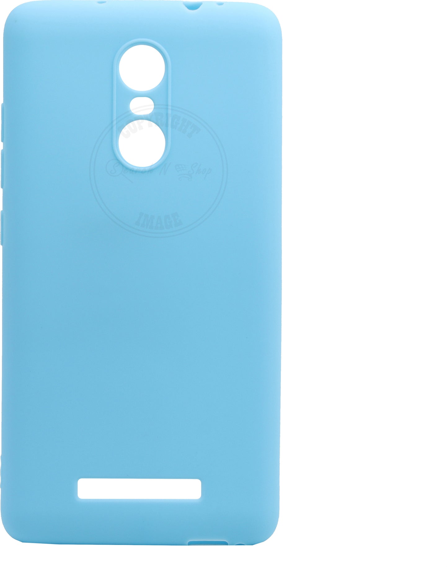 VAKIBO 1.2 MM Thick Sky Blue Coloured Soft TPU Rubber Back Cover Case With Camera Protection Ring Suitable for MI Redmi Note 3