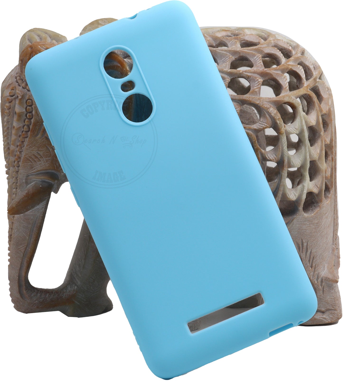 VAKIBO 1.2 MM Thick Sky Blue Coloured Soft TPU Rubber Back Cover Case With Camera Protection Ring Suitable for MI Redmi Note 3