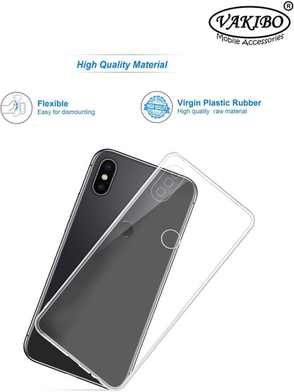 VAKIBO Super Premium Soft TPU Transparent Case With Dustplug,Side Grip,Corner Protection,lanyard Cuts,Camera Protection Suitable for Mi Redmi Note 5 Pro