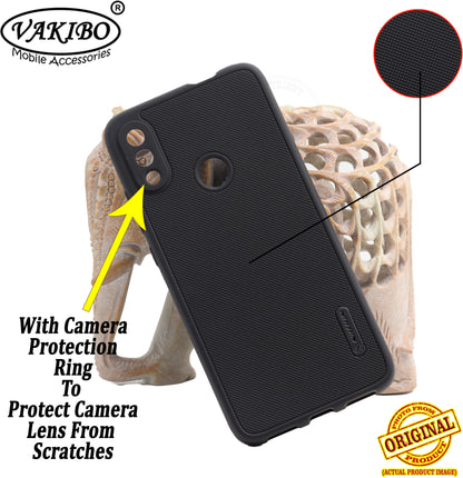 VAKIBO Dotted Black Coloured Made with Silicon Rubber TPU Back Cover Case Suitable for Mi Redmi Note 7 Pro