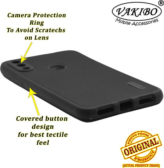 VAKIBO Dotted Black Coloured Made with Silicon Rubber TPU Back Cover Case Suitable for Mi Redmi Note 7