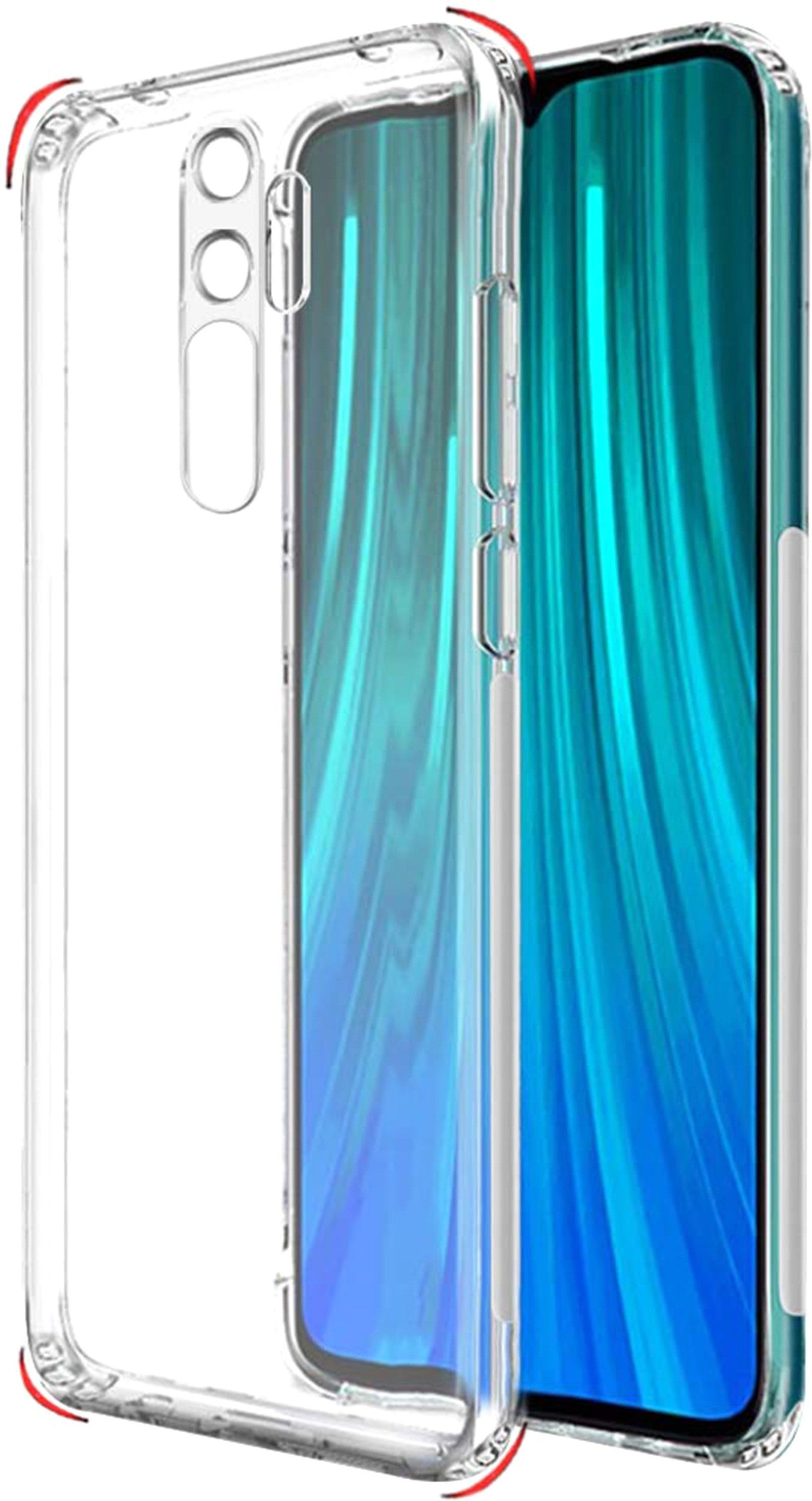 VAKIBO Super Premium Soft TPU Transparent Case With Dustplug,Side Grip,Corner Protection,lanyard Cuts,Camera Protection Suitable for Mi Redmi Note 8 Pro