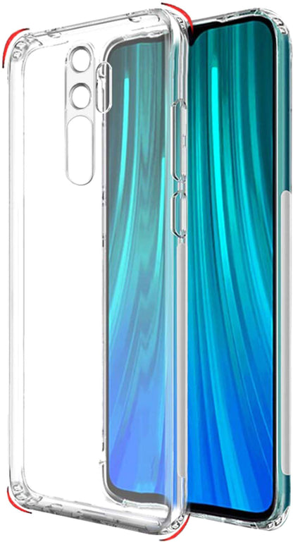 VAKIBO Super Premium Soft TPU Transparent Case With Dustplug,Side Grip,Corner Protection,lanyard Cuts,Camera Protection Suitable for Mi Redmi Note 8 Pro