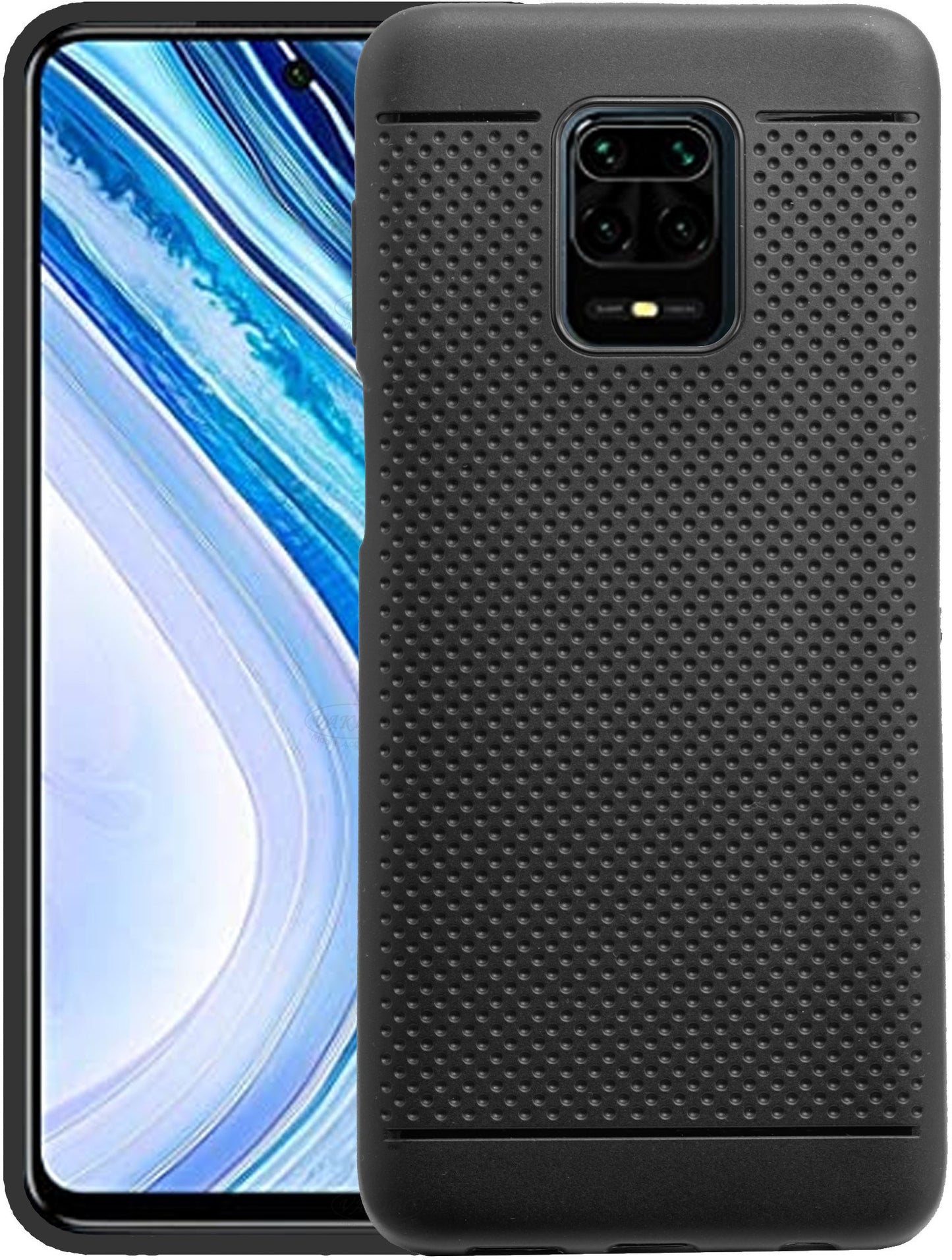 VAKIBO Dotted Design Black Coloured Soft TPU Back Cover Case Suitable for Mi Poco M2 Pro