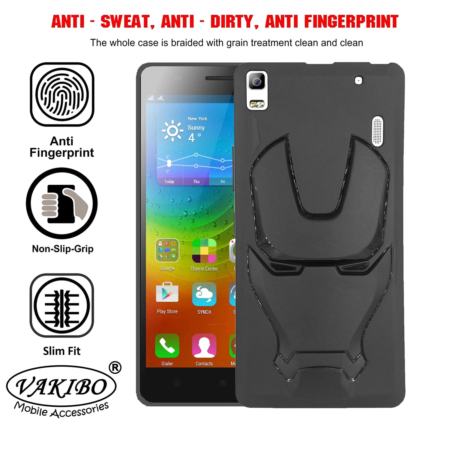 VAKIBO 3D IronMan Mask Avengers Edition Soft Flexible Silicon Back Cover Case For Lenovo K3 Note